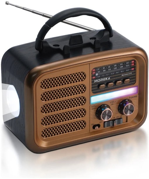 Generic Rechargeable Retro Bluetooth Radio Speaker FM AM SW | USB/SD/AUX Support FM Radio