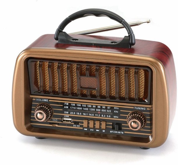 NNS Retro Portable Wireless Bluetooth Radio & Multimedia Player FM Radio