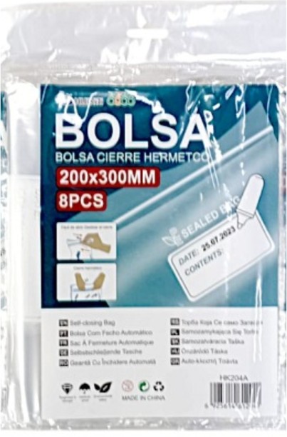 BOLSA Hermetic Sealing Bags 200x300mm 12x8pcs Cling Wrap