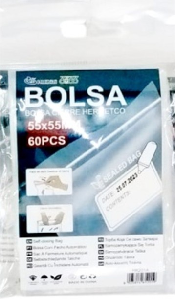 BOLSA Hermetic Sealing Bags55x55mm 12x60pcs Cling Wrap