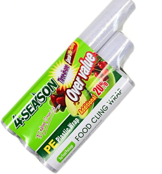 4 Season Food Cling Wrap, PE Plastic Film, Over Value Pack 3-1 Cling Wrap