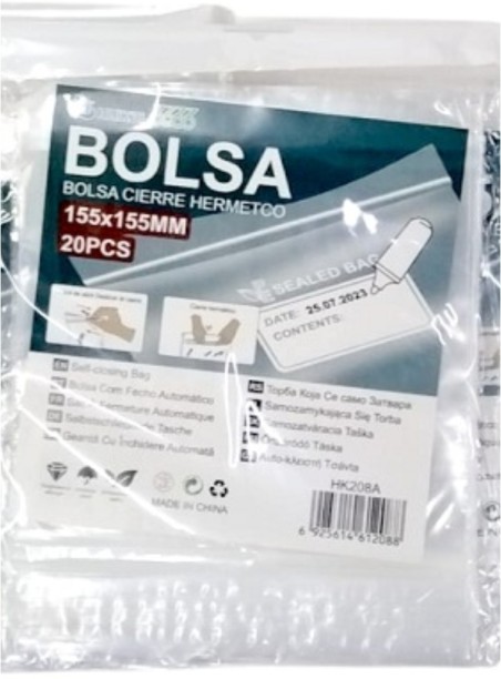 BOLSA Hermetic Sealing Bags 155x155mm 12x20pcs Cling Wrap
