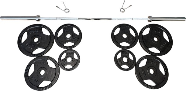 AFRI101 Man's 1500lb with 3 handles plates Black Bar & Plate Combo