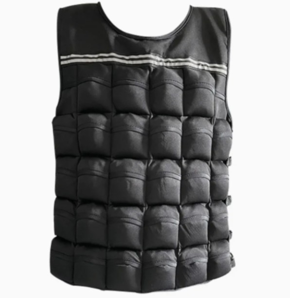 Generic 183943 Workout Training Weighted Vest 9.5kg Black Weight Vest