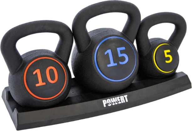 Gym Gear Kettlebell Set (5/10/15LB) Black Kettlebell