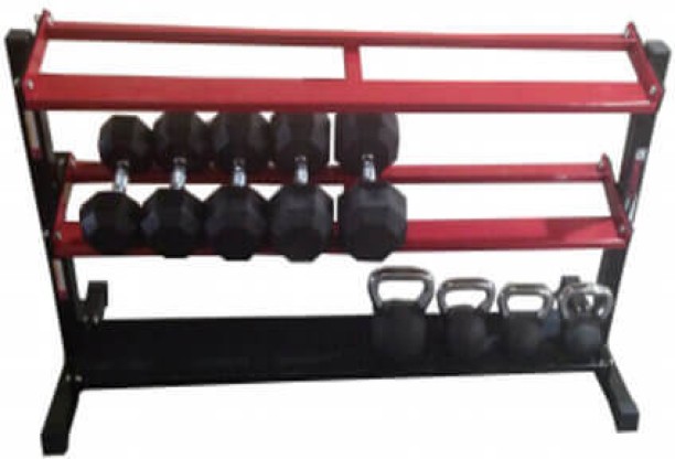 Athletic Dumbbell Storage Rack Black Kettlebell