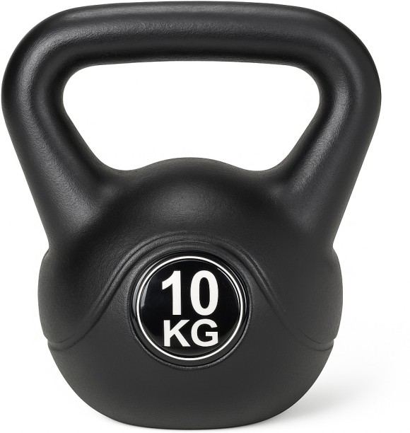 generic Fitness Kettlebell 10kg – Heavy Duty, Non-Slip black Kettlebell