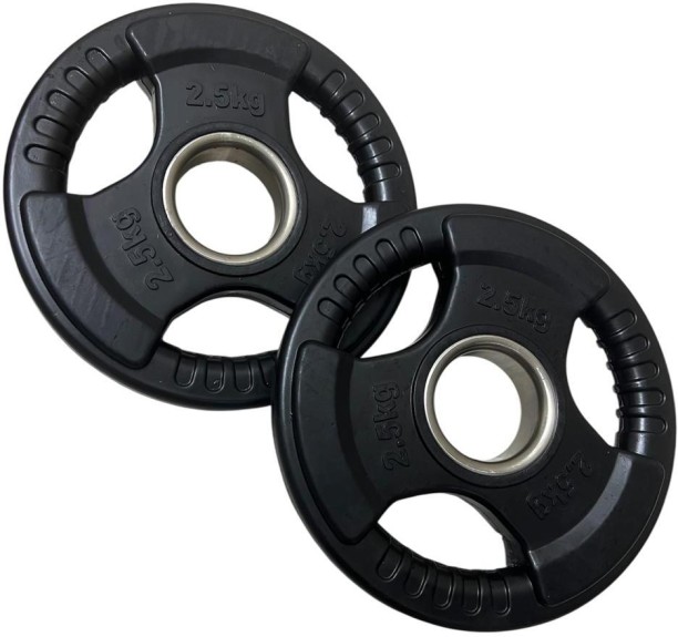 AFRI101 Fit 50mm Olympic Bar (Pair) Rubber Coated Black Weight Plate