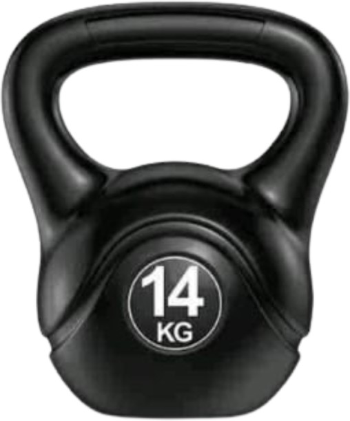Generic 14kg Kettlebell 27.5 x 24 cm with 3.7cm Handle Diameter Black Kettlebell