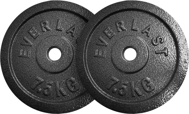 Everlast PAIR OF 7.5KG WEIGHT PLATES Black Weight Plate