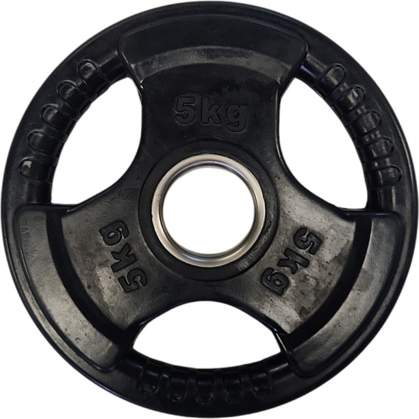 i-FIT Rubber Tri-Grip BLACK Weight Plate