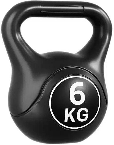 Perfect Dealz 6kg Fitness Exercise Strength Training Workout Black Kettlebell