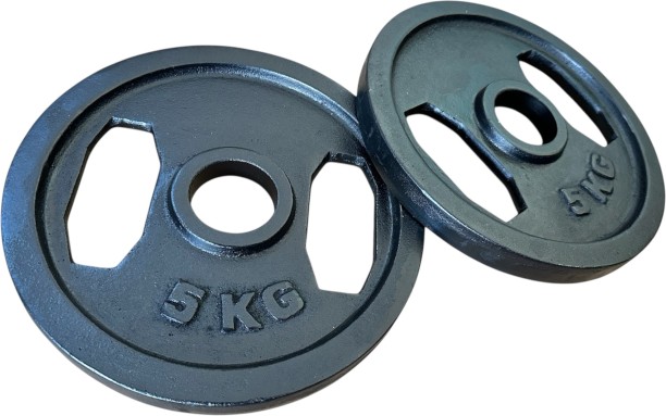 AFRI101 Dual-Grip Cast Iron (Pair) Black Weight Plate