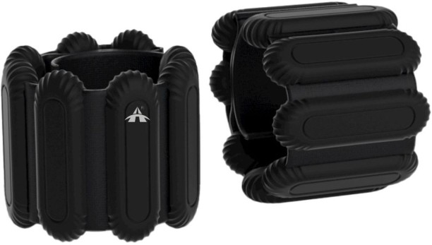 ALANES 2 Pack 1Lbs Wrist Weights Set Adjustable Wrist and Ankle Weights Black Wrist Weight