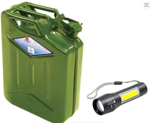 autogear Metal 20L Jerry Can and Torch 20 L Fuel Can