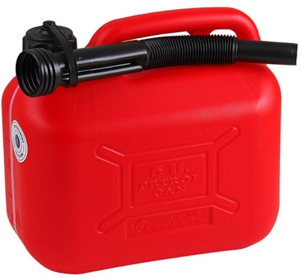 Topline Red Plastic Fuel Jerry Can 5L AJ4815 5 L Fuel Can