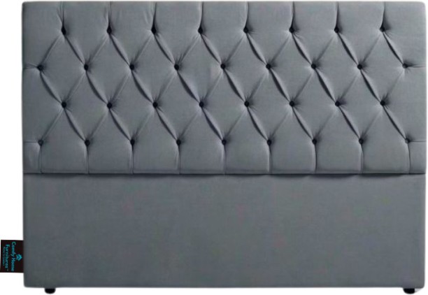 Comfy Home Furnitures Alia Deep Buttoned Headboard Dark Grey Queen Bed Frame