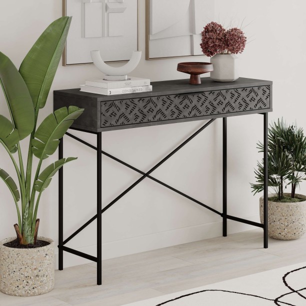 Heaton Console Remastered Retro Grey 633/RG Table Frame
