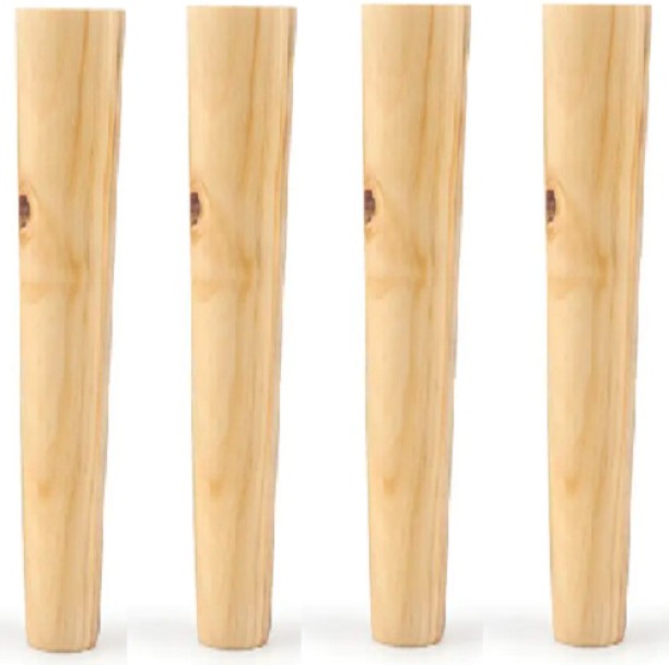 WOODLY Cone Leg, H300mm x 65mm x 35mm, Raw Pine set of 4 by WOODLY Table Legs