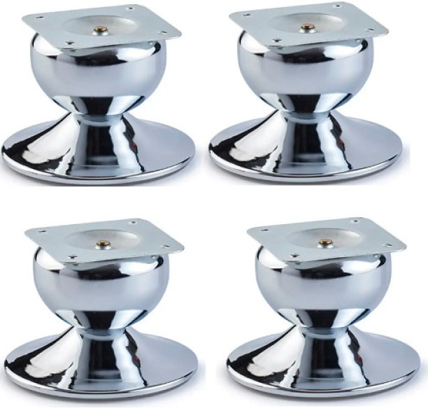 WOODLY Leg, Vase, Eco, H90mm x 110mm, Chrome Plated set of 4 by WOODLY Sofa Legs