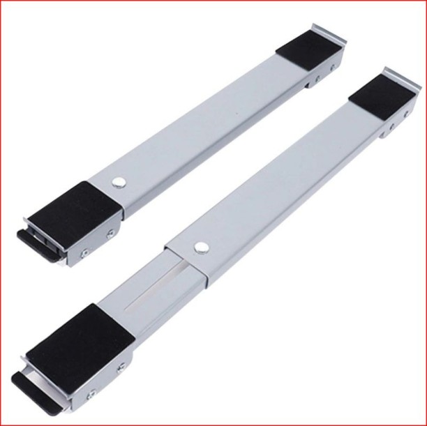 jozi trade Set of 2 Expandable Furnitures & Appliances 24 Wheels Base Trolley - Silver Bar Stool Wheels