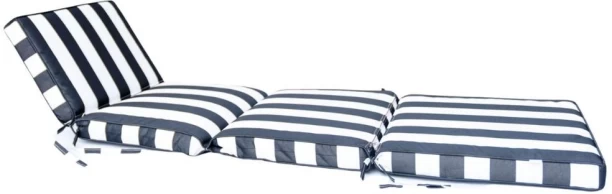Seated by Jenkie Striped Waterproof Lounger/Bench Cushion (190 x50cm) Foot Rest