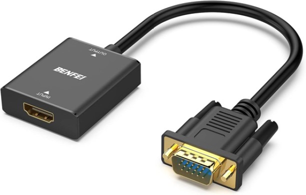 BENFEI 000272BLACK HDMI Female to VGA Male Integrated 3.5mm Audio and micro-USB Power Port and Supports 1080P@60Hz Gaming Adapter Compatible with PC