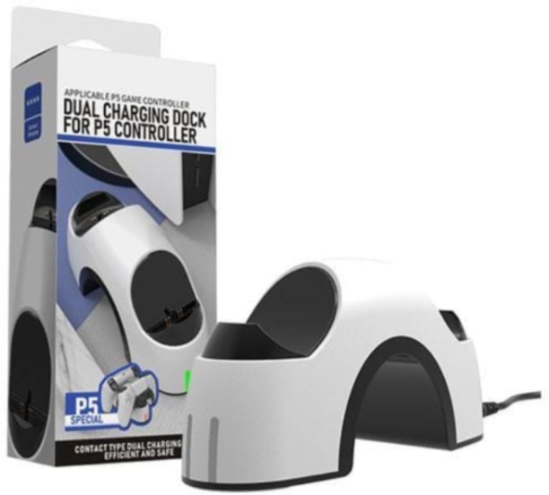 Charging Dock DUAL DOCK CHARGING for PS5 DualSense Controllers Gaming Adapter Compatible with PS4, PS4