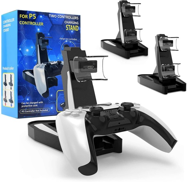 P5 PS5 TWO CONTROLLERS CHARGING STAND Gaming Adapter Compatible with PS5
