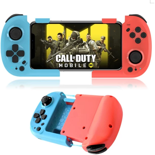 marevic Bluetooth Gamepad Bilateral Portable Split Left and Right ，with Magnetic Storage， for15/14/13/22/21/20/Call of Duty Mobile/Genshin 32 GB