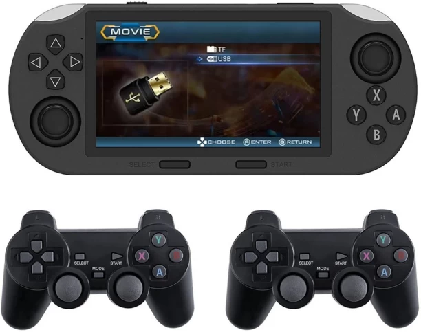 Spark Retro Handheld Game Console 4.5inch IPS Screen 854*480 (with 2 Gamepad) 64 GB