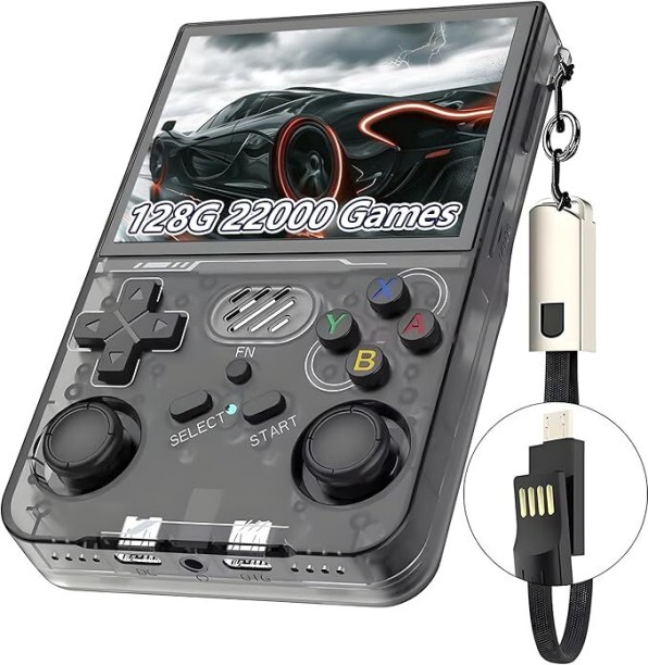 marevic R36XX Handheld Video Game Console 128G, Retro Gaming Console 15000+ Classic Games 12+ Emulators, 3.5″ IPS OCA Screen, 640*480 Resolution, Open Source Linux System, WiFi Support 128 GB
