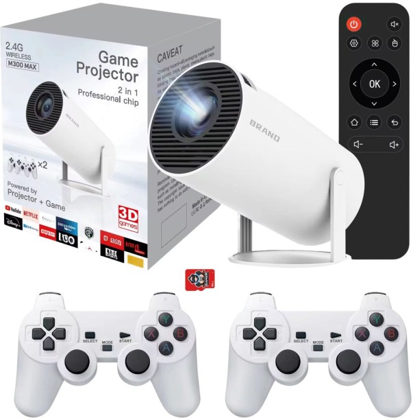 ELCTRO WORLD Trending Game Projector Fully Wireless - LCD 4k Projector -Classic Arcade 8 GB