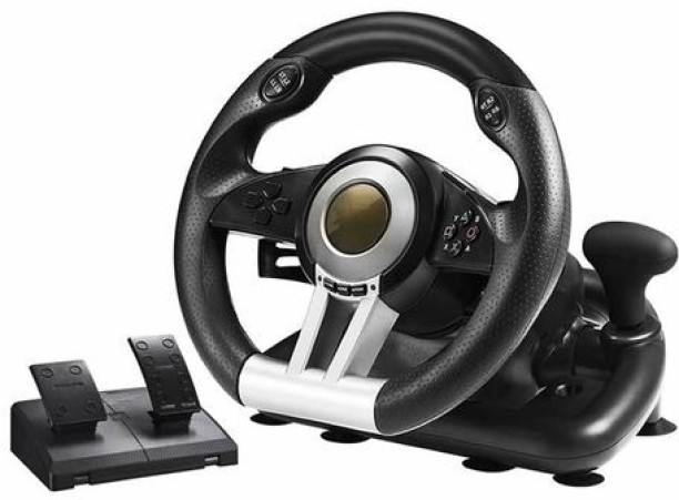 Generic Racing Wheel Gaming Steering Wheel for PC & PlayStation – 180° Driving Controller