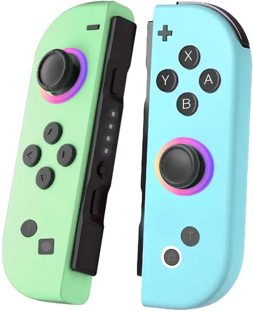 marevic left and right handles with six-axis vibration somatosensory switch handle rocker RGB aperture,Support Double Vibration/Wake-up/Screenshot 1 GB With Games Included