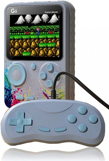 Spark G5 Built-in 500 Games Mini Retro Video Gaming Console Handheld Portable - Purple, Black 0.1 GB With Games Included