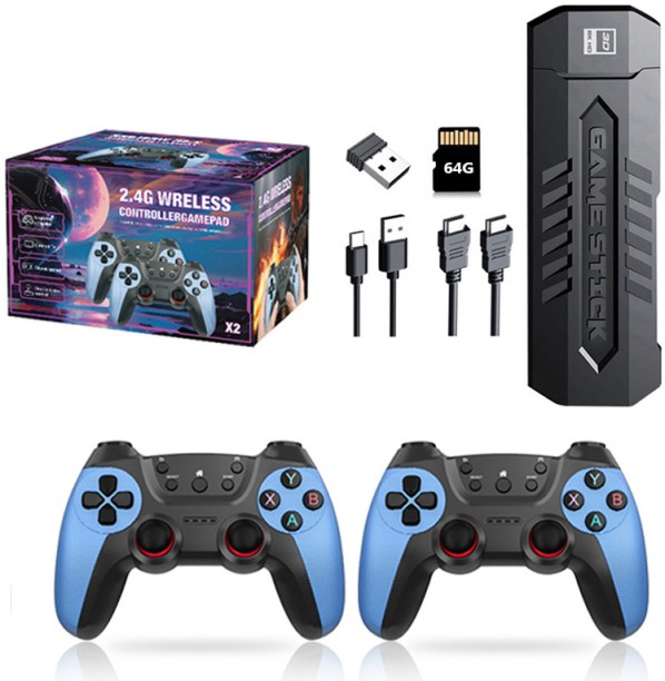 Finevr New x2blue game console, two-player connection battle wireless TV game console, home game console 64 GB