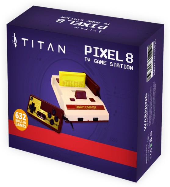 Titan Pixel 8 Retro Console - 632 games in 1