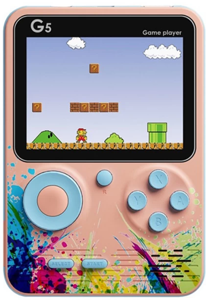 Finevr Handheld game console double TV handheld console Contra FC large screen classic nostalgic handle handheld G5 32 GB