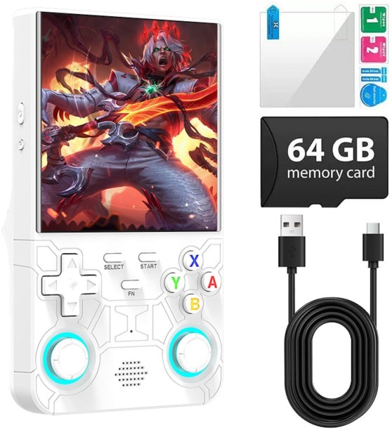 marevic New Upgrade R36ULTRA Retro Handheld Game Console with 64G-White 64 GB With Games Included