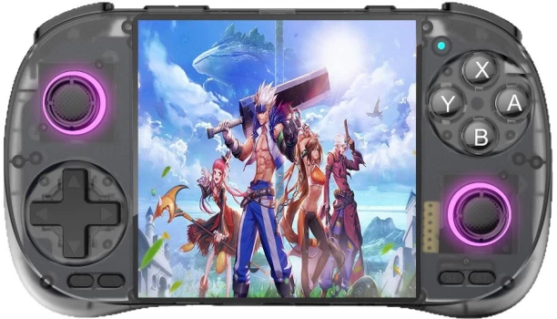 Spark Portable retro handheld game console, 4-inch touch screen 720*720 IPS display 64 GB