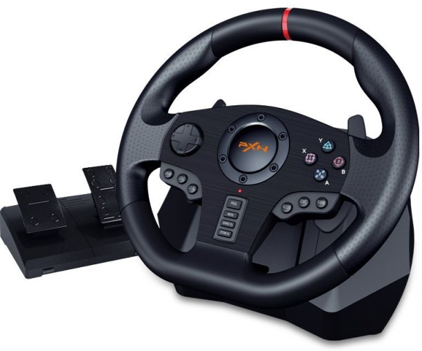 GL PXN V900 9 N·m Force Feedback Racing Wheel – Compatible with PC, PS3/4, Xbox One Series X/S, Switch & Mobile
