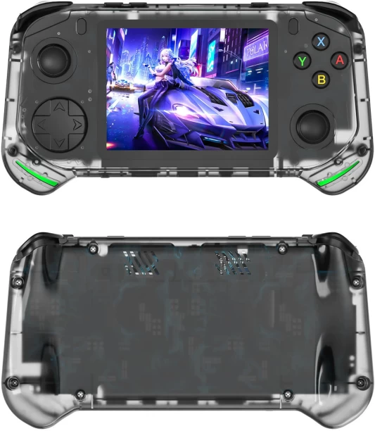 marevic RX6H Retro Handheld Game Console Bilut-in 64G Card, 3.5 Inch 640 * 480 IPS HD Screen Dual Joystick Retro Video Game Player with Open Source Linux System & 3000mAh Battery 64 GB