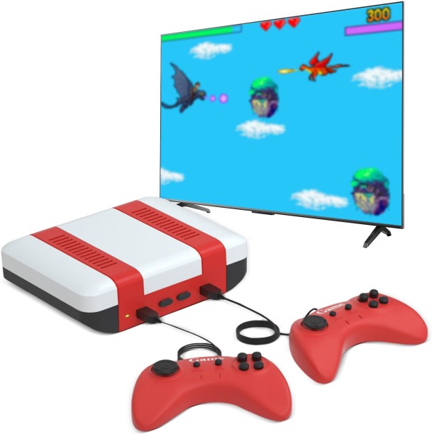Finevr Classic Mini Retro Game Console - Built-in 328 Classic TV Games, Comes with 2 Controllers, AV Output, Plug and Play, Nostalgic Mini Arcade Electronic Toy, Boys and Girls Gifts 1 GB