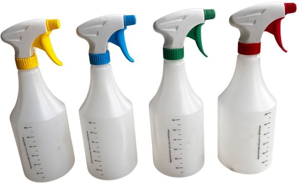 SPRAY BOTTLES 4 PCK BOTTLES + SPRAY TOP 600 ml Hand Held Sprayer