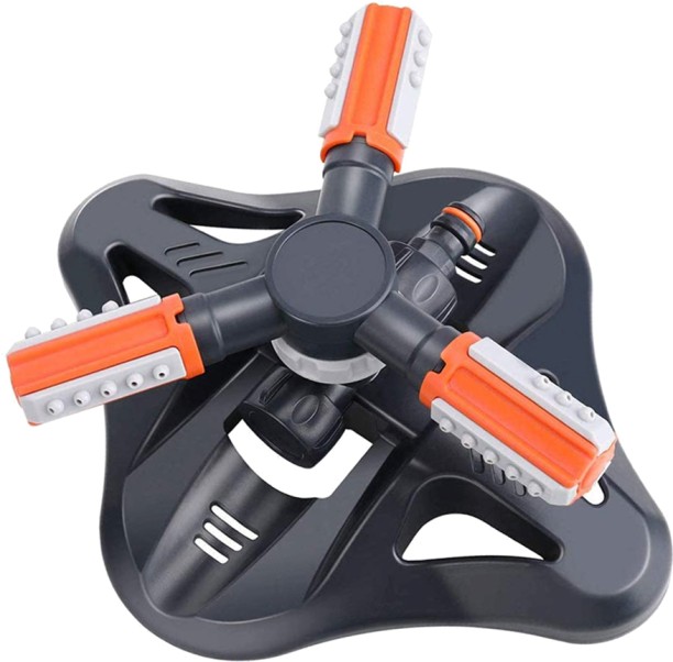 ALANES 3-Arm 360 Degrees Automatic Rotating Sprinkler for Garden Yard Lawn 1 ml Hand Held Sprayer