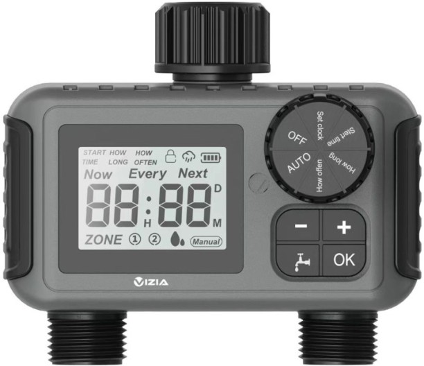 Vizia Dual Programmable Garden Sprinkler & Irrigation Watering Timer 0 ml Hose-end Sprayer