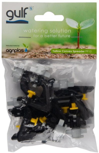 Orm Gulf Sprinkler - Yellow Convex Spreader (10Piece) 1 ml Hose-end Sprayer