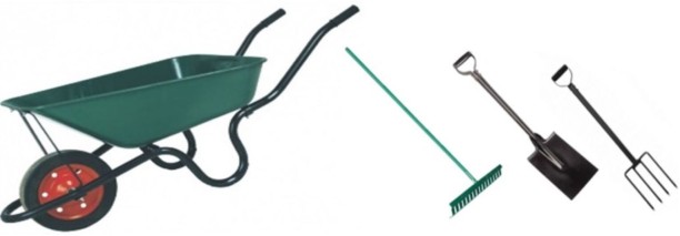 Otto Rake spade fork wheelbarrow solid Garden Tool Kit