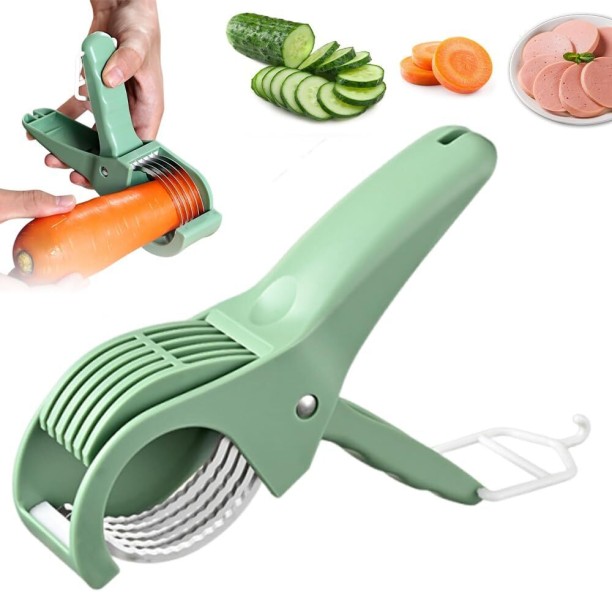 Happyfun Multifunctional Banana Slicer and Vegetable Cutter Garlic Press